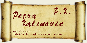 Petra Kalinović vizit kartica